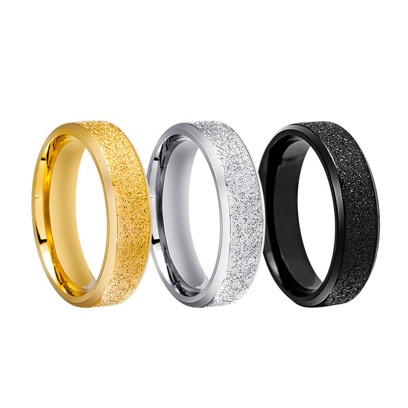 Ornament Sand Surface Vacuum Plating Simple Rings
