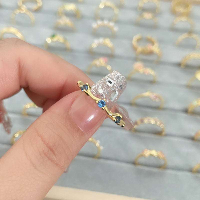 Flower Fashion Personalized Opening Adjustable Index Finger Rings