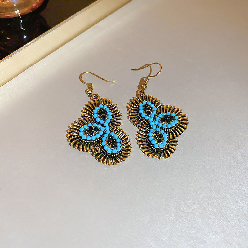 Women's Needle Simple Plaid Geometric Fashion High-grade Earrings