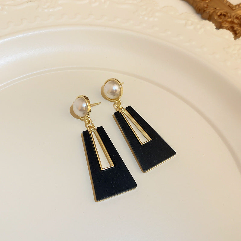 Women's Needle Simple Plaid Geometric Fashion High-grade Earrings