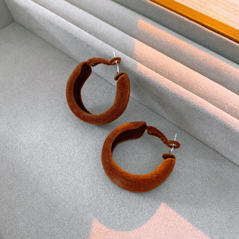Sier Geometric Niche Design Elegant High-grade Earrings