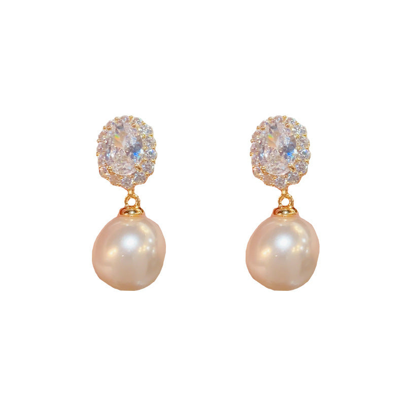 Blue Gem Pearl Gentle Stylish High Rings