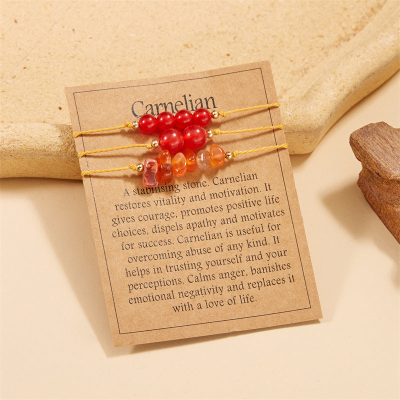 Stone Suit Citrine Amethyst Gravel Beaded Bracelets