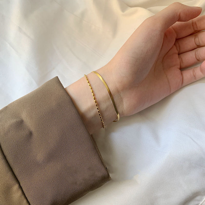 Women's Titanium Steel High-grade Simple Gold Exquisite Bracelets
