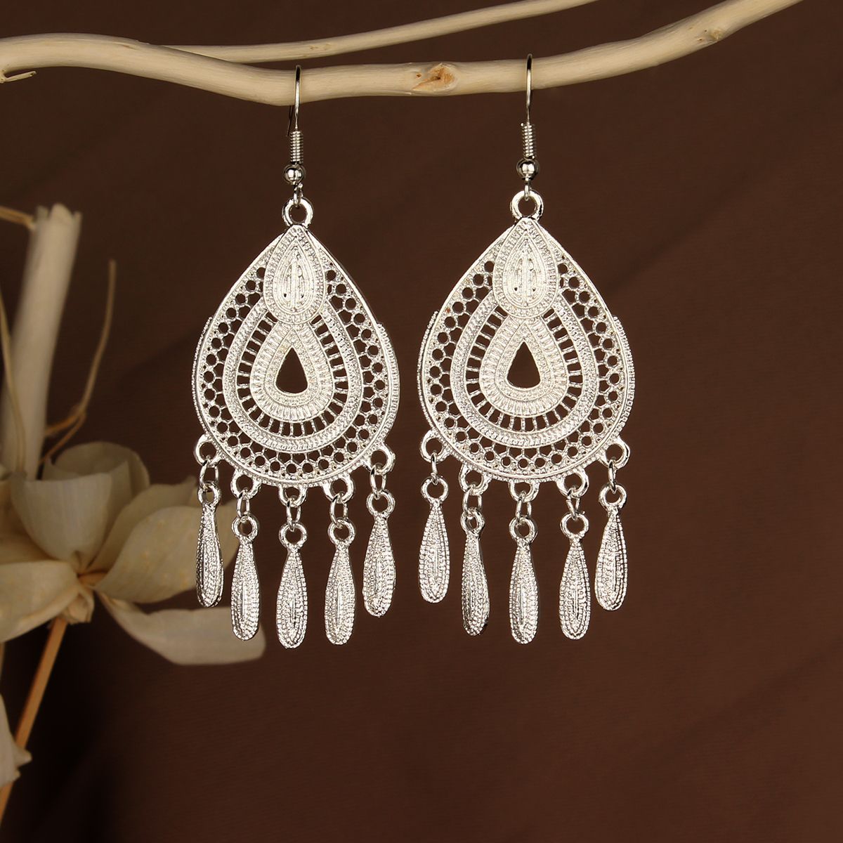 Chinese Style Retro National Miao Sier Earrings