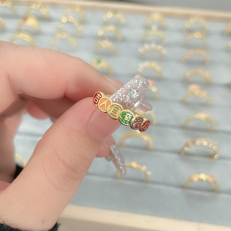 Flower Fashion Personalized Opening Adjustable Index Finger Rings