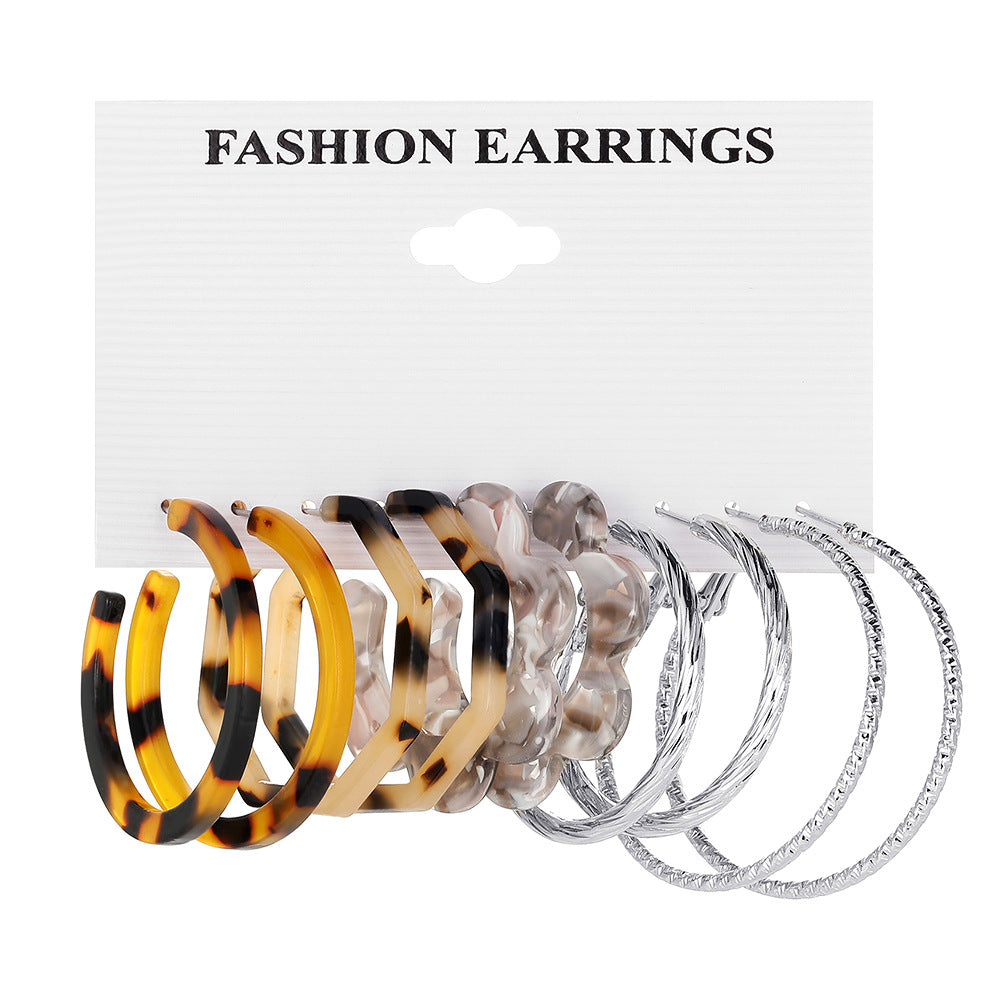 Pairs Creative Personality Leopard Print Flowers Shaped Rings