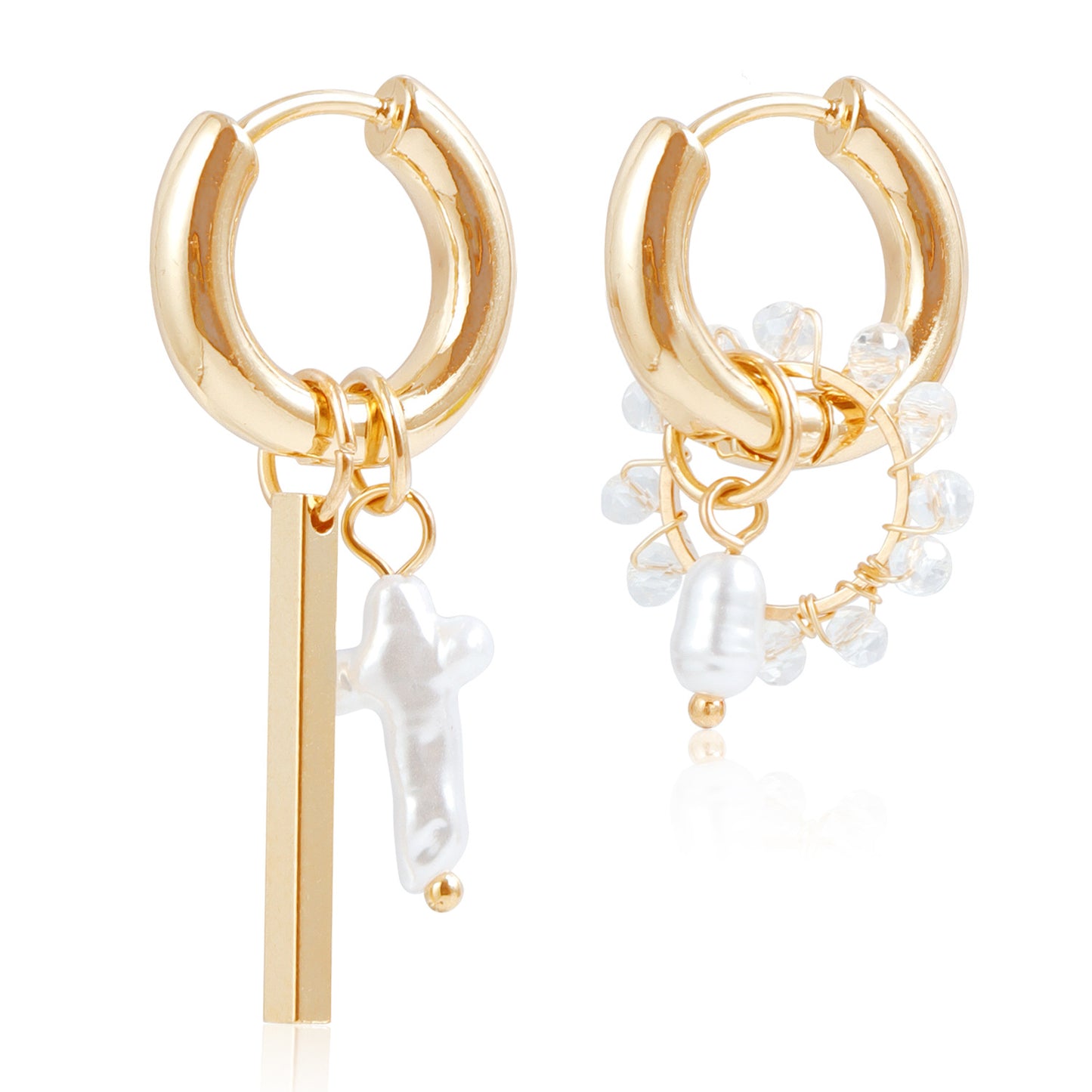 Hipster Geometric Woven Crystal Ear Simple Earrings