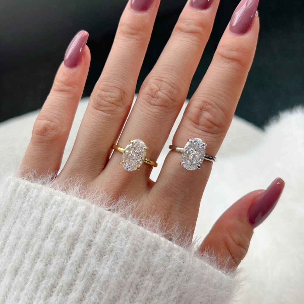 Wind Wedding High Luxury Oval Series Rings