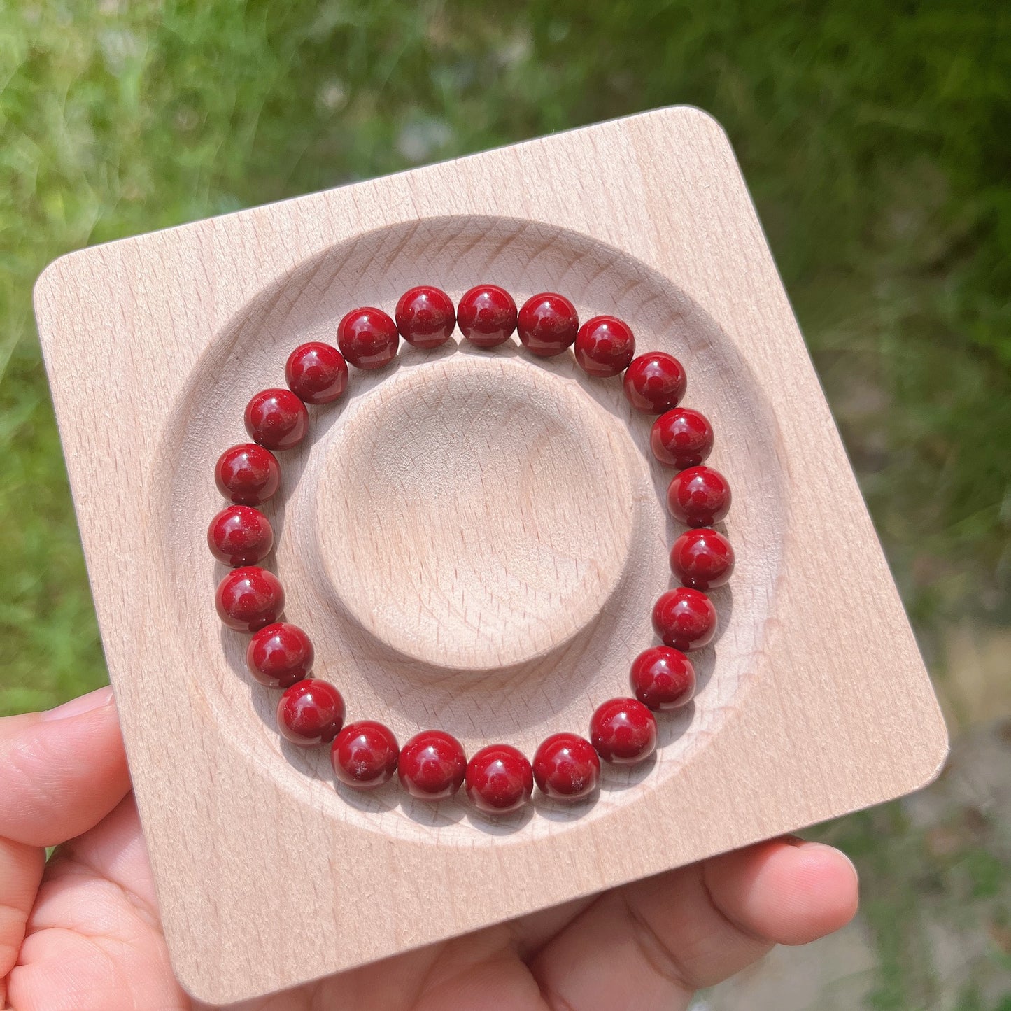 Women's Cinnabar Design Purple Gold Sand Scenic Bracelets