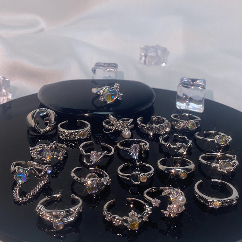 Design Irregular Simple Light Luxury High-grade French Rings