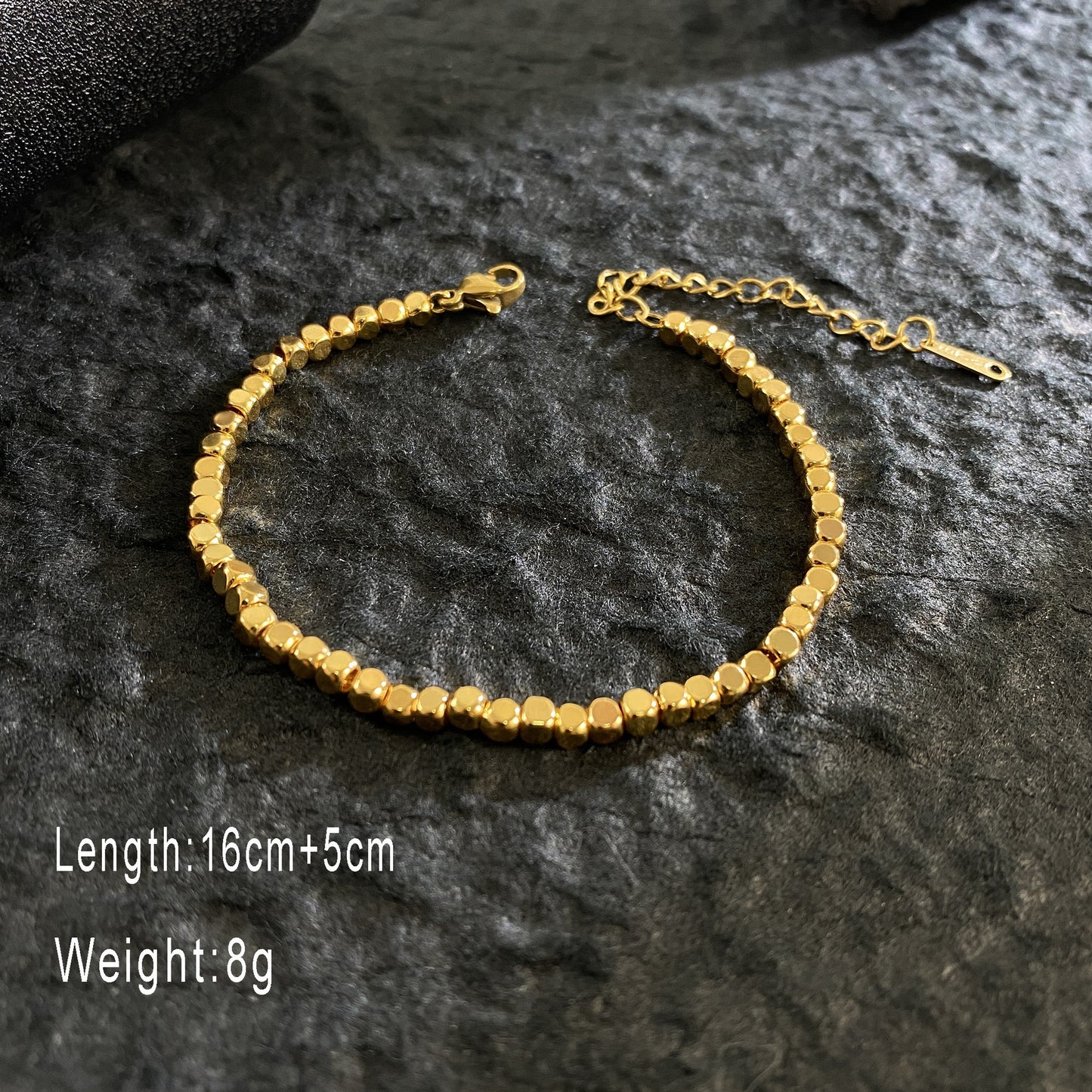 Titanium Steel Gold-plated Flower Bright Choker Bracelets