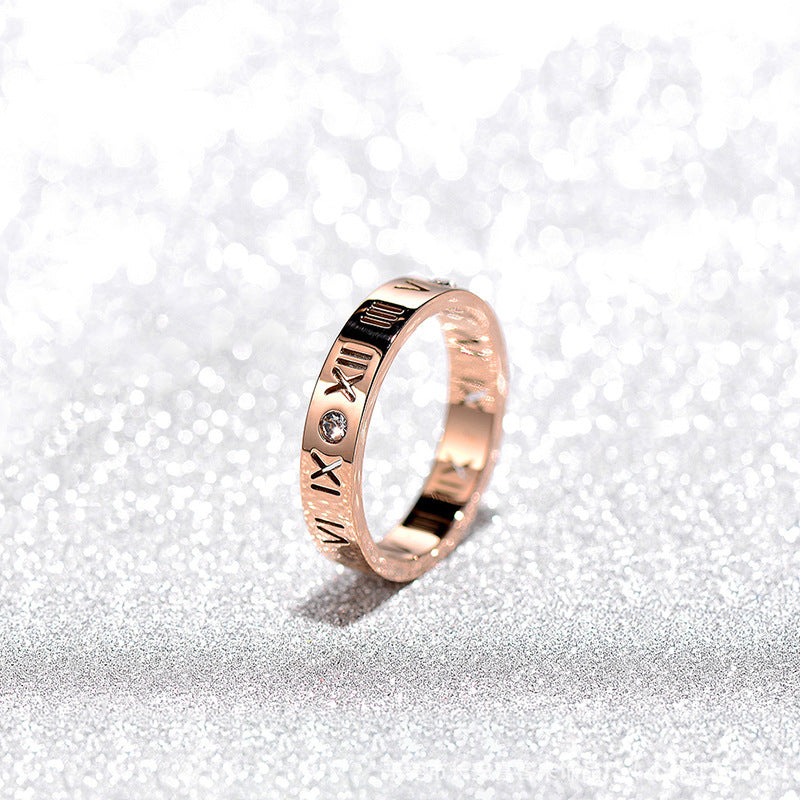 Women's Design High Sense Simple Couple Titanium Rings