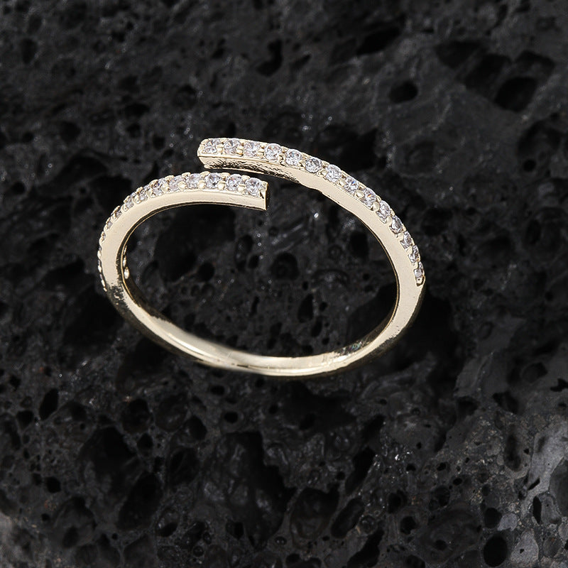 Women's Design Cold Wind Zircon Index Finger Rings