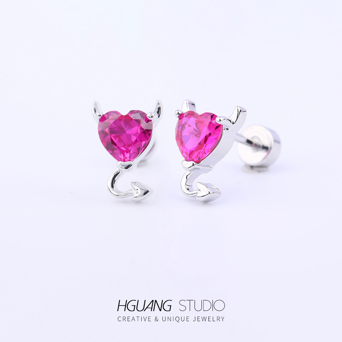Steel Gold-plated Screw Double-headed Twist Ear Earrings