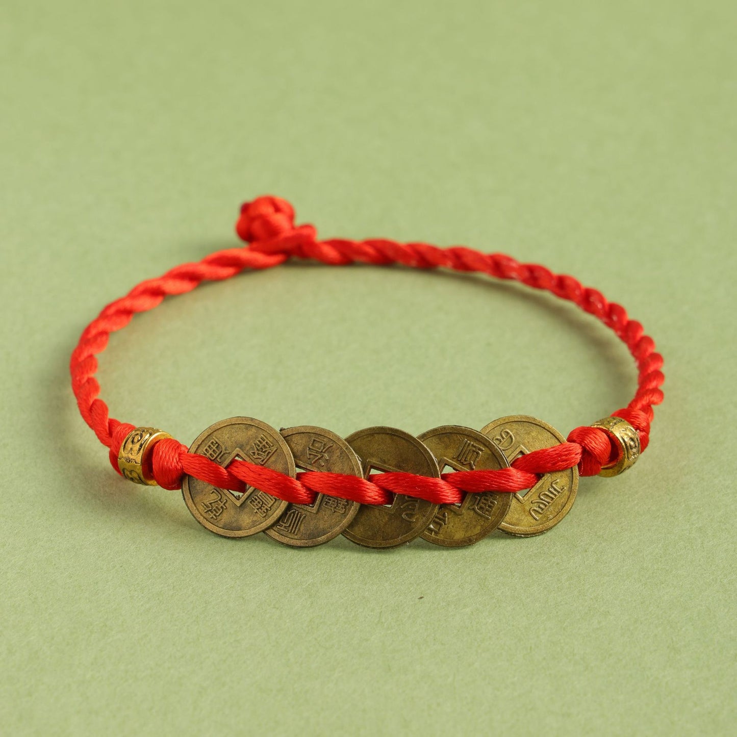 Women's & Men's Dynasty Five Coins Copper Coin Handmade Bracelets