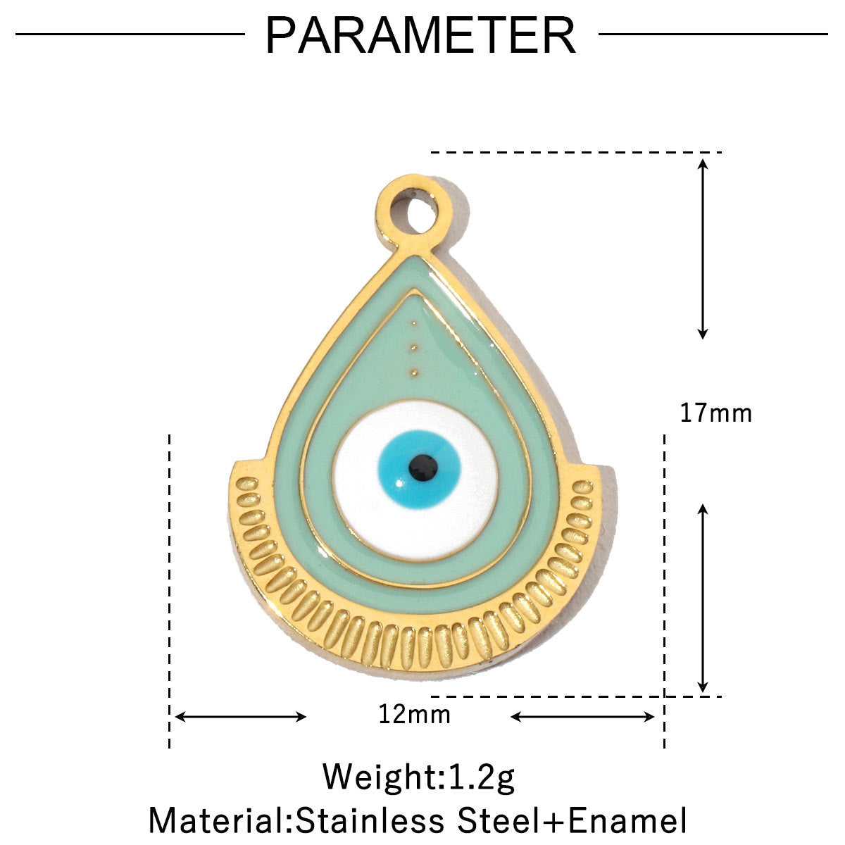 Palm Colorful Oil Titanium Steel Female Pendants