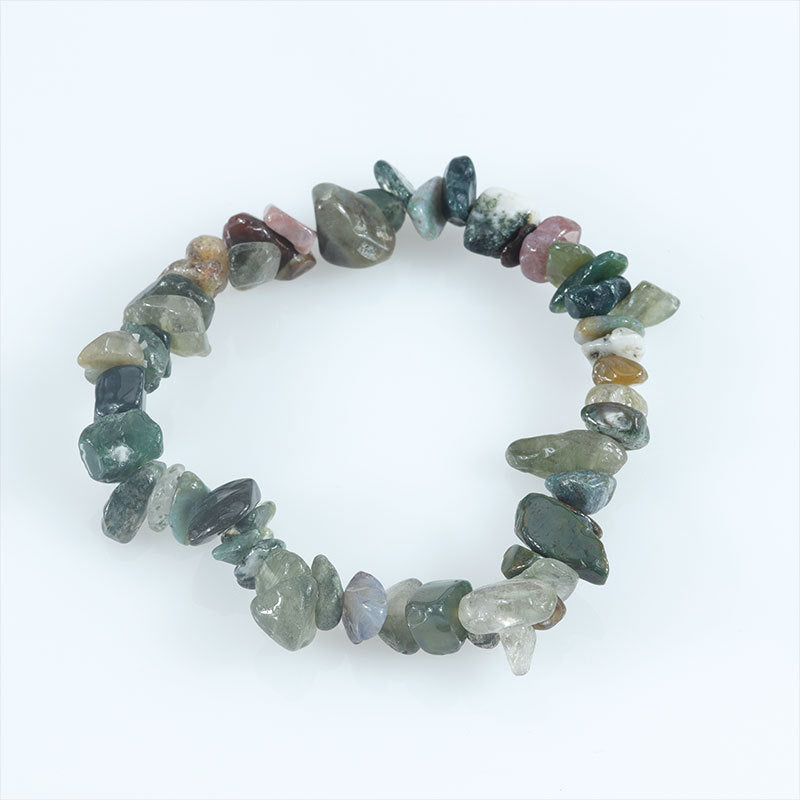 Natural Colorful Gravel Irregular Hand-woven Stretch Bracelets