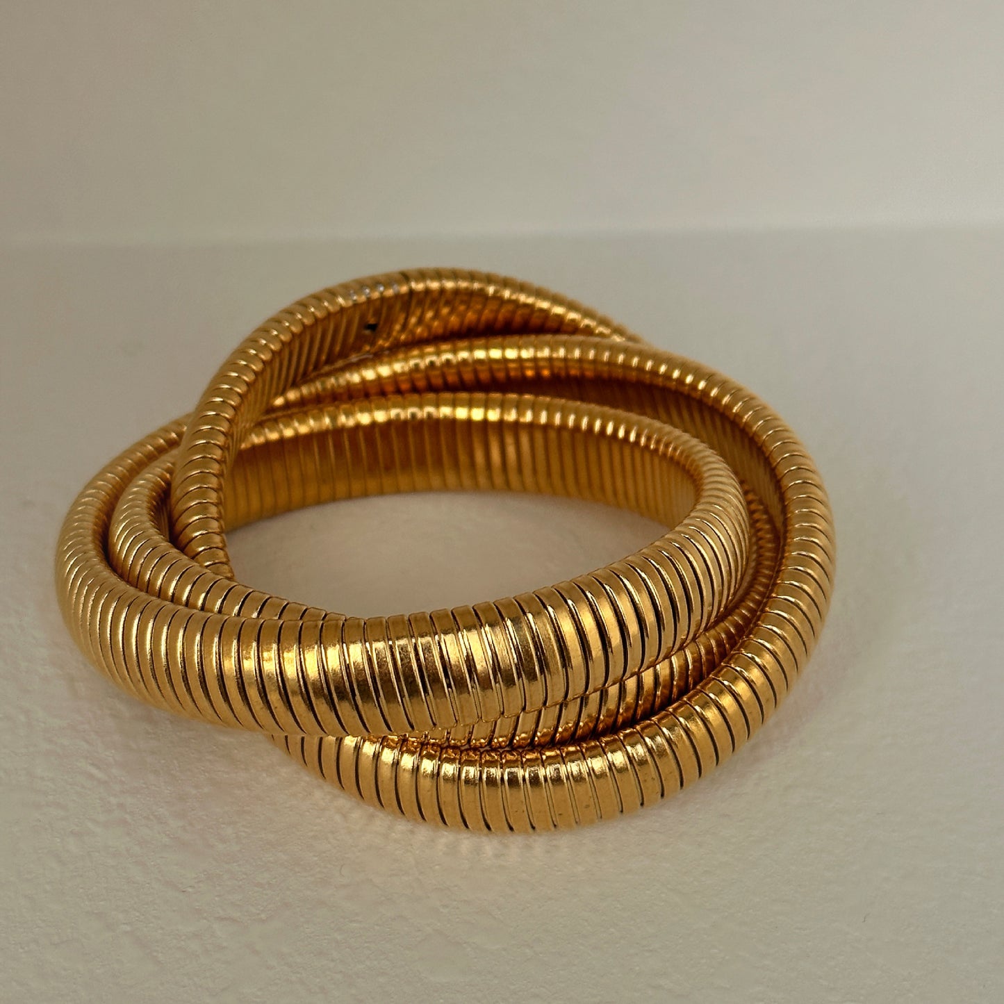 Plated Titanium Steel Vintage Elastic Gypsy Bracelet