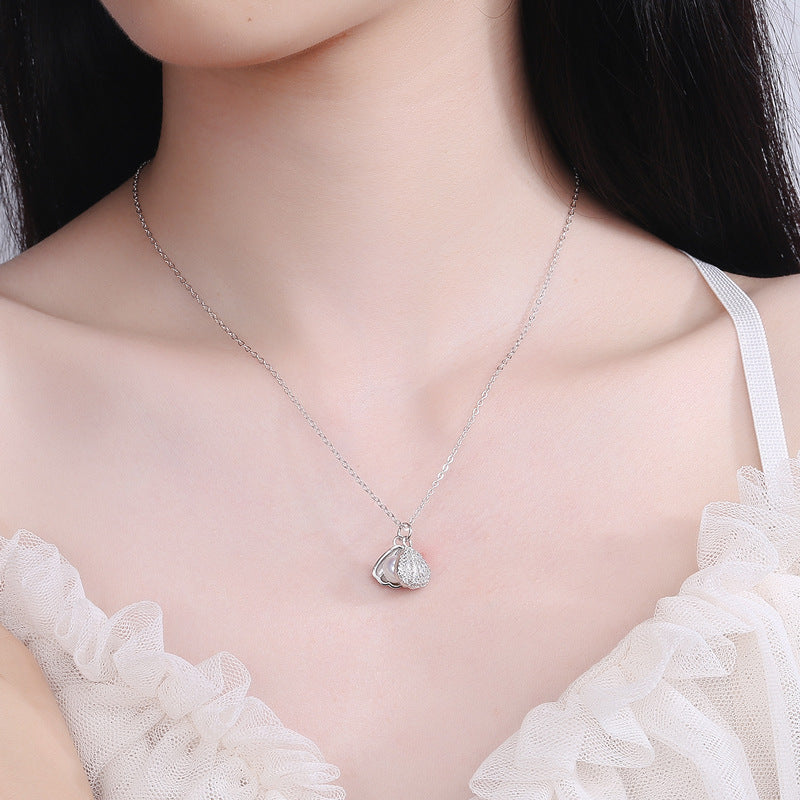Shell Pearl Female Platinum Singapore Simple Style Necklaces