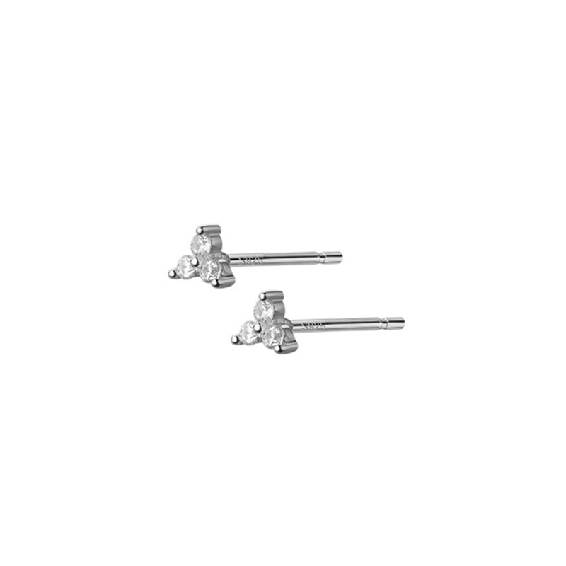 Women's Small Ear Sterling Sier Twist Temperament Clip Earrings