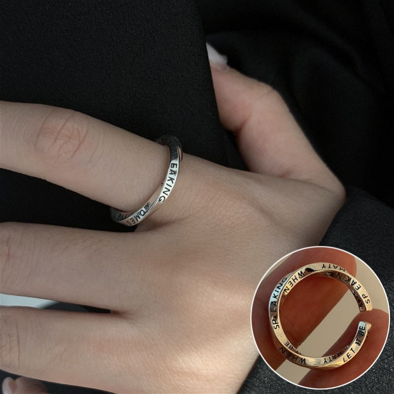 Butterfly Female Twin Elegant Personality Sier Rings
