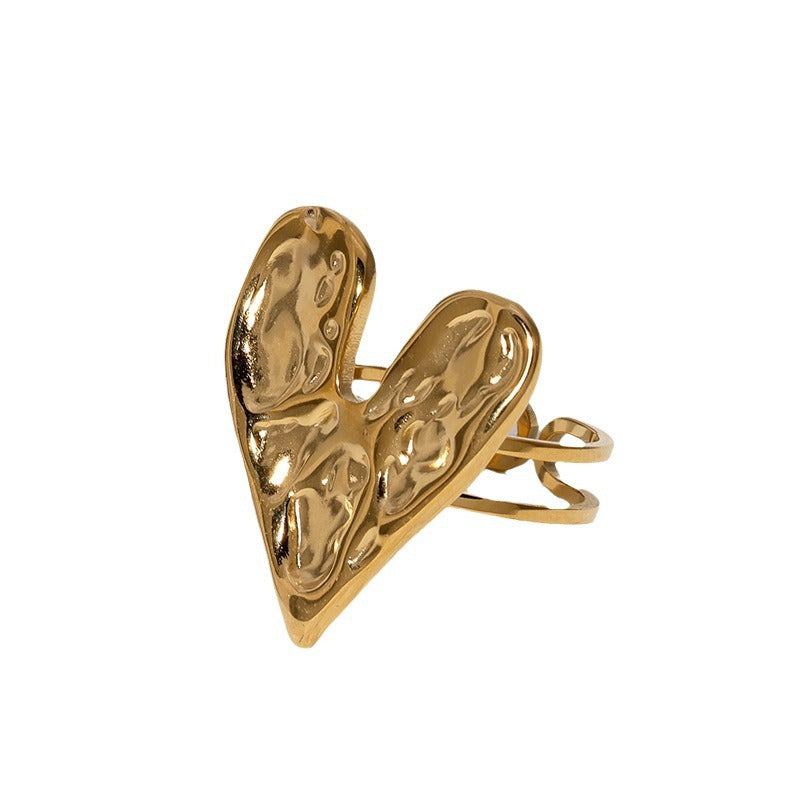 Stainless Steel Open Cold Style Gold-plated Rings