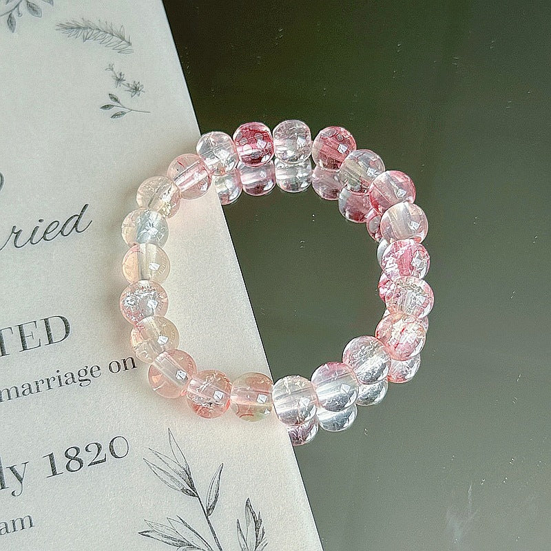 Purple Crystal Female Pliable Temperament Rosary Decompression Hand Bracelets