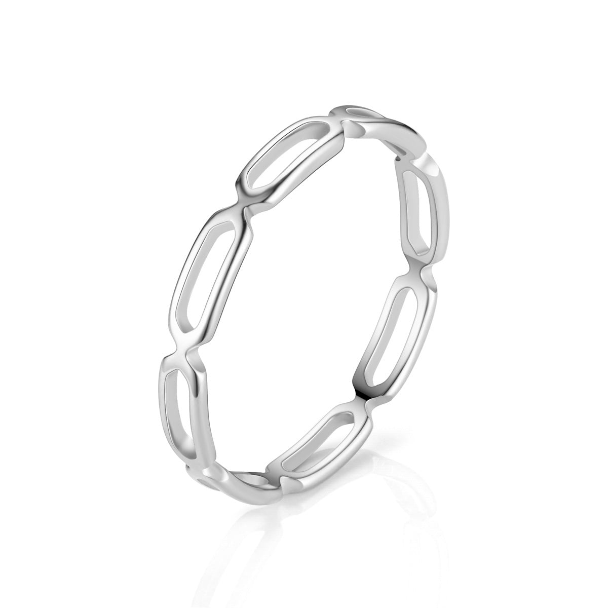 Women's Affordable Luxury Style Hollow Titanium Steel Rings