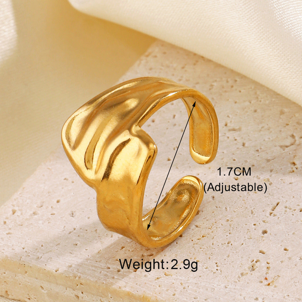 Stainless Steel Shaped Geometric Open Niche Design Rings