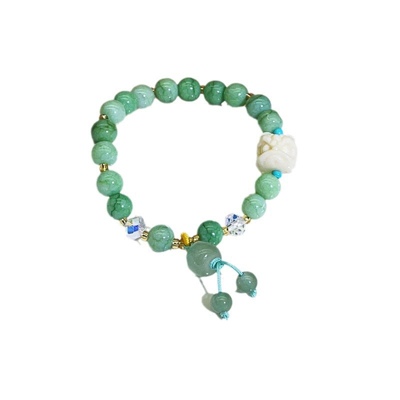 Style Colorful Lion Glass Ice Crack Ancient Sweet Princess Bracelets