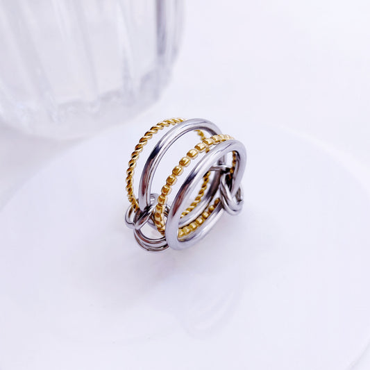 Folding Light Luxury Temperament Versatile Simple Rings
