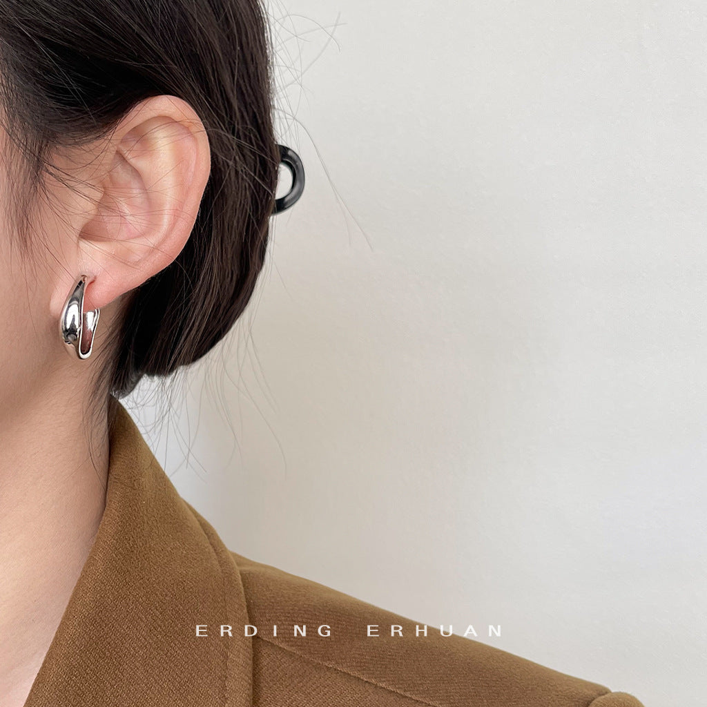 Women's Minimalist Geometric Simple Design Sense French Simplicity Earrings