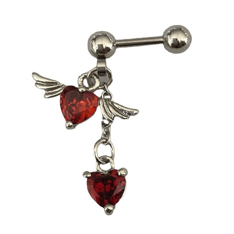 Personalized Creative Heart-shaped Wings Ear Angel Earrings