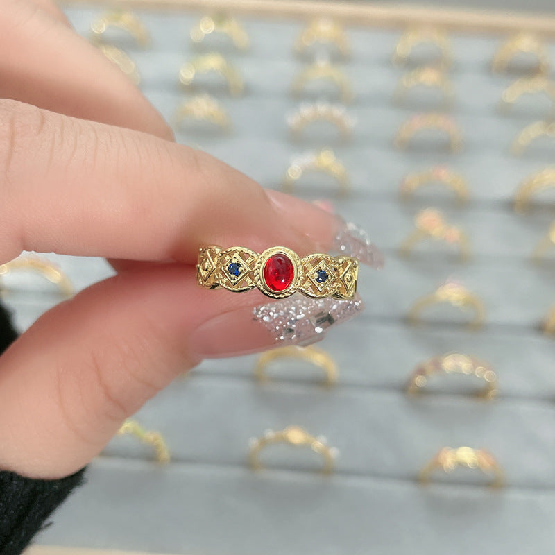 Flower Fashion Personalized Opening Adjustable Index Finger Rings