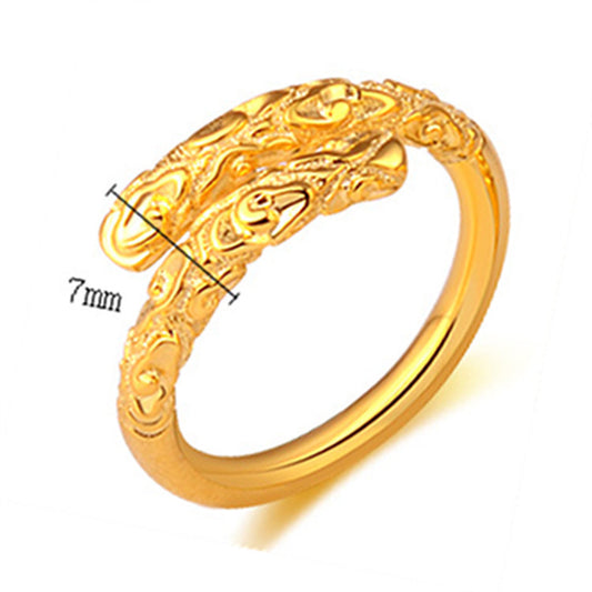 Women's & Men's Gold-plated Plated Couple Gold Hoop Stick Rings