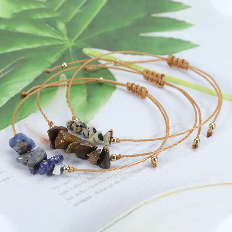 Gravel Summer Irregular Rough Stone Wax Bracelets