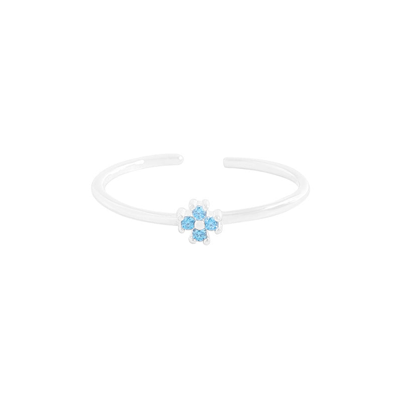 Women's Light Luxury Design Lightweight Flower Dot Rings