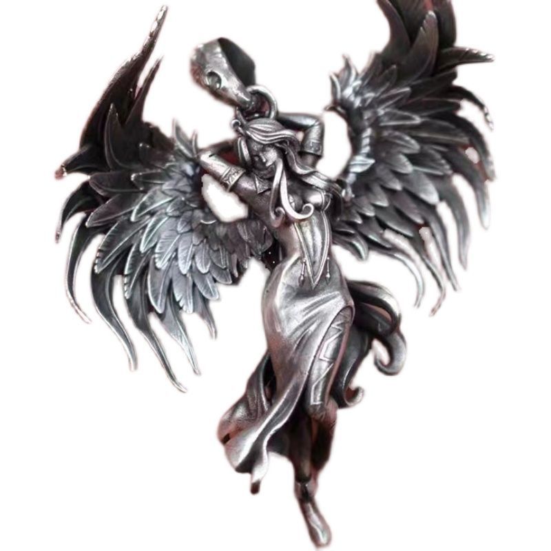 Women's & Men's Evil Spirit Angel Vintage Sier Jewelry Necklaces