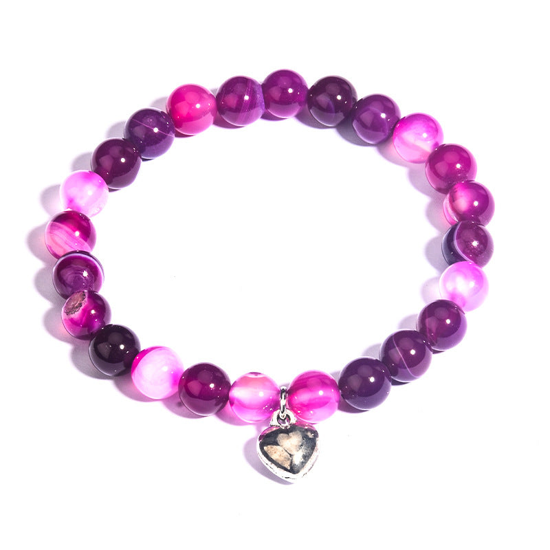 Heart Magnetic Powder Zebra Adjustable Hand Bracelets