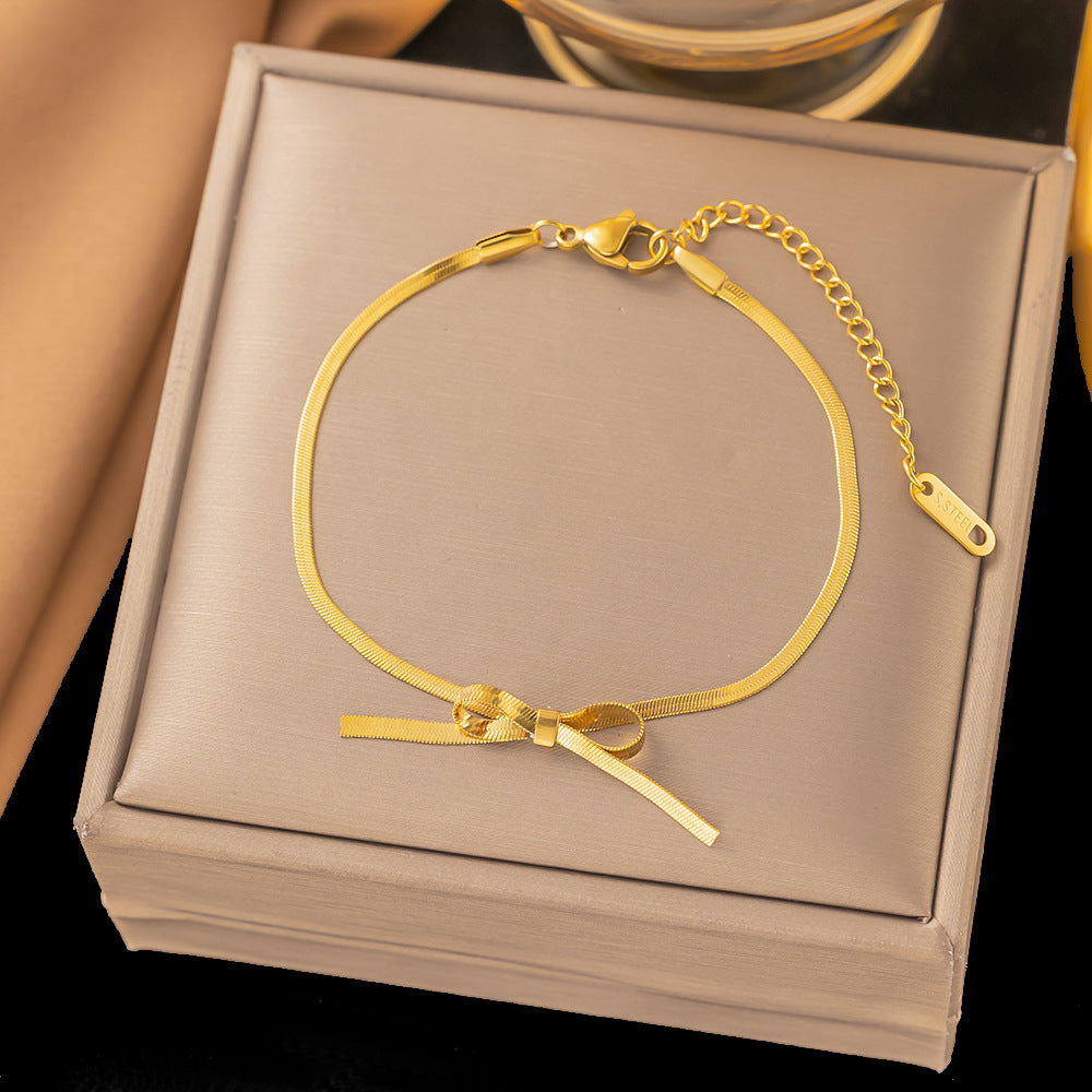 Women's Pearl Twist V-shaped Female Rainbow Diamond Bracelets