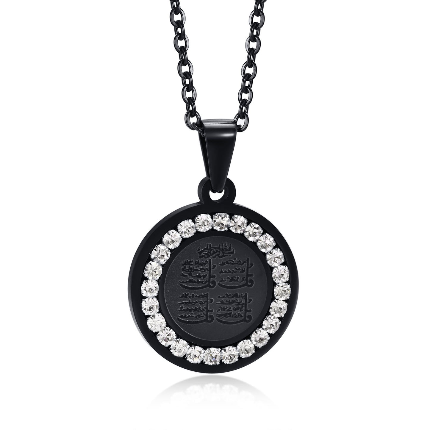 Men's Jewelry Stainless Steel Zircon Mantra Gold Necklaces