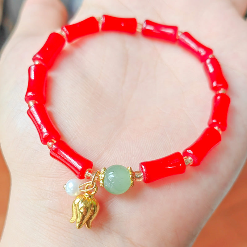 Style National Lily Festival High Pearl Aventurine Bracelets