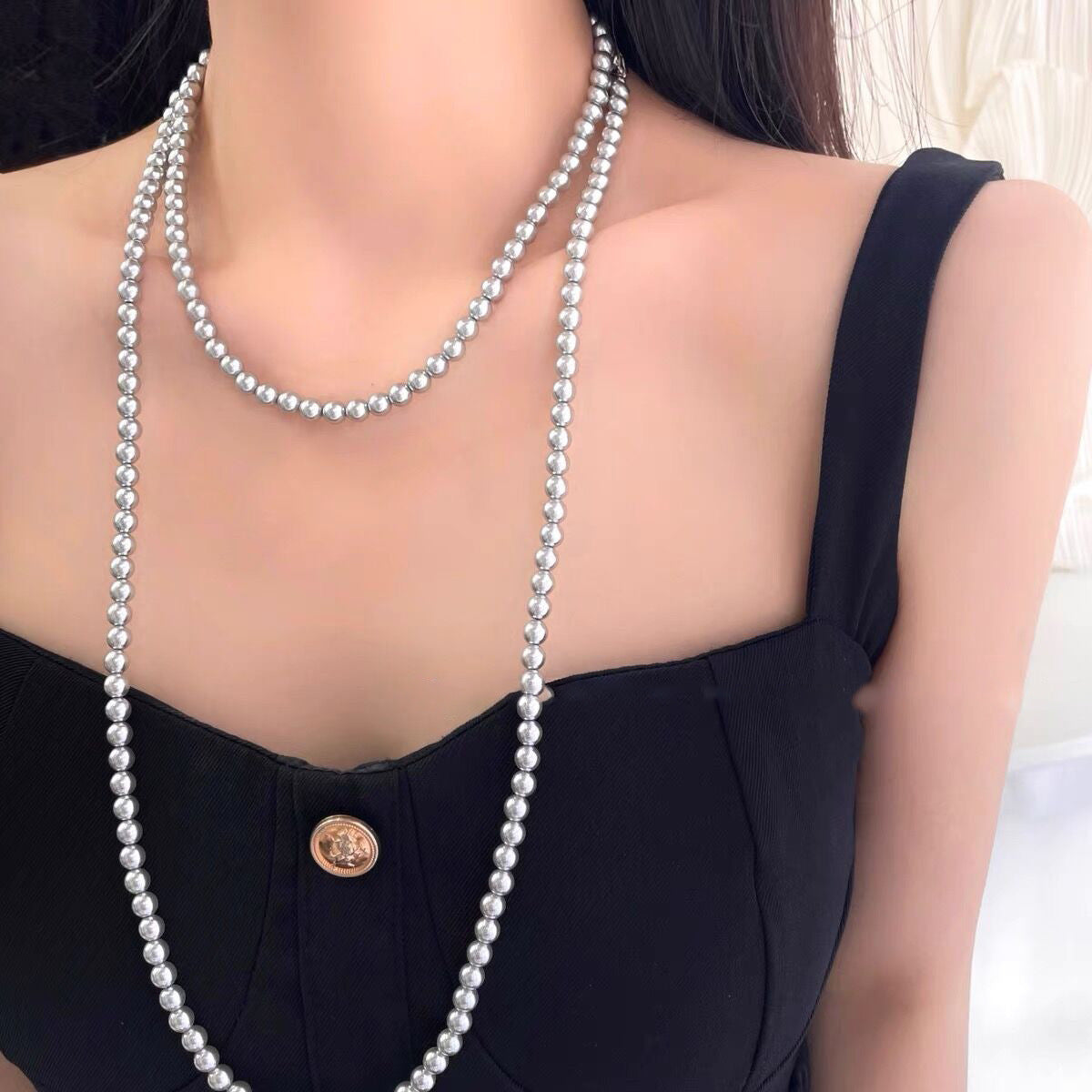 Women's Fashion Pearl Light Luxury High-grade Twin Necklaces
