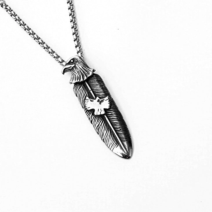 Men's Fashion Titanium Steel Double Snake Trendy Necklaces