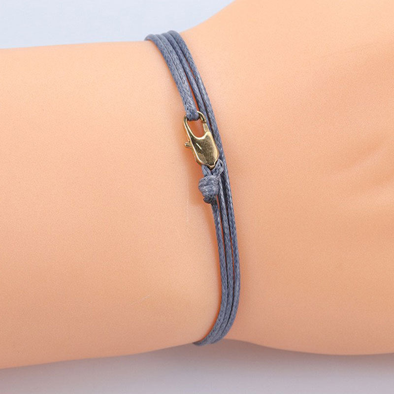 Men's Simple Carrying Strap Wax Line Fashion Bracelets