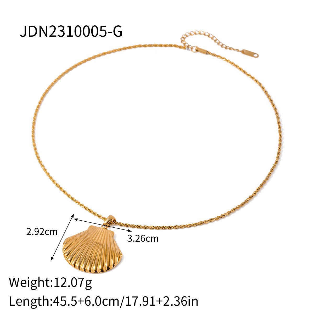 Women's Style Simple Gold-plated Stainless Steel Shell Necklaces