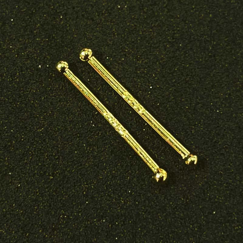 Women's & Men's Stretcher Auricular Needle Stick Two Ends Round Earrings