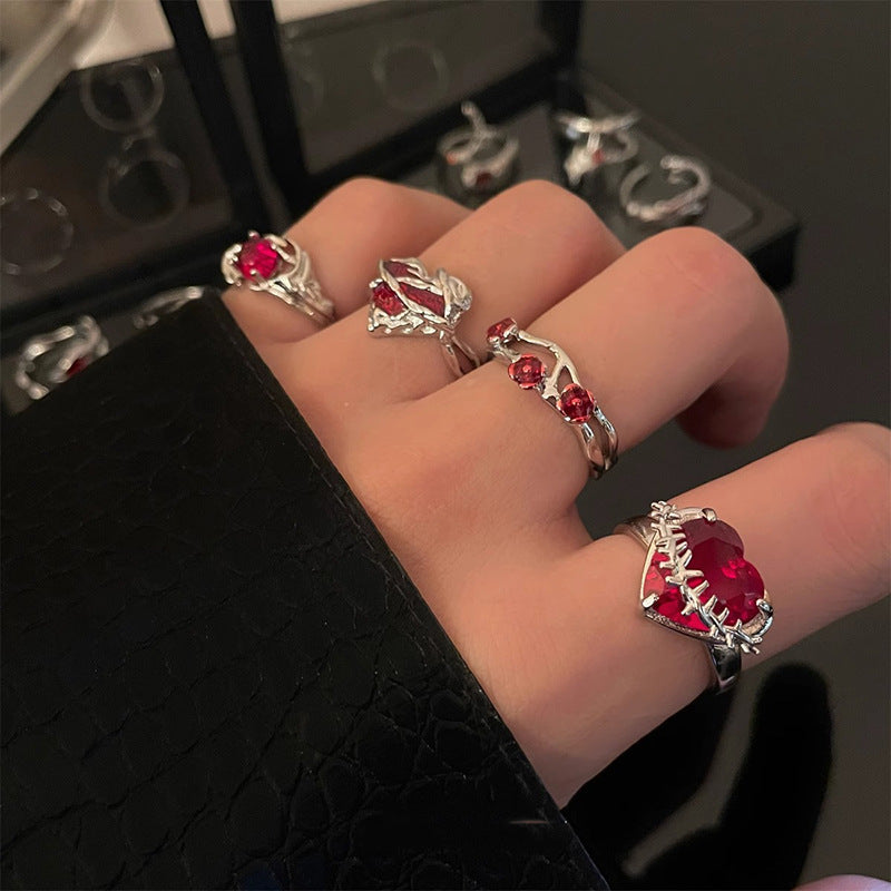 Women's & Men's High-grade For Twin Cold Niche Design Rings