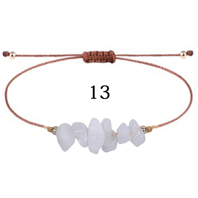 Gravel Summer Irregular Rough Stone Wax Bracelets